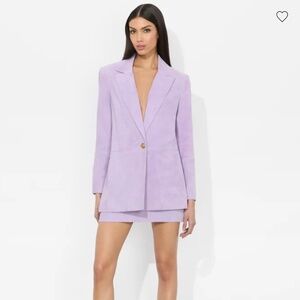 Alice and Olivia lilac suede jacket New with tags